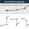 PDPBath Shower Extension Arm, 16" Upgrade Solid Brass Shower Head