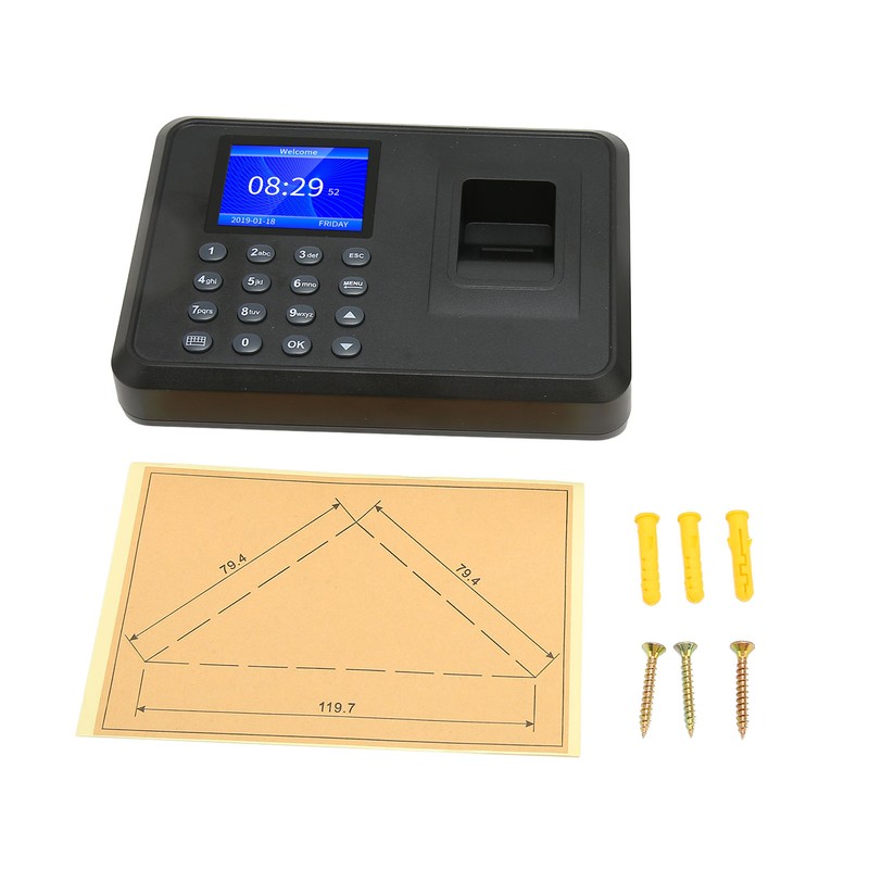 Fingerprint Attendance Machine 2.4 Inch 1000 User Capacity Name Display
