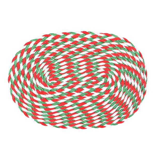 CAIT CHAPMAN HOME COLLECTION Festive Braided Woven 12"x18" Oval Holiday