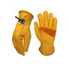 Medium(2 Pair)Leather Work Gloves for Gardening/Cutting/Construction/Motorcycle/Farm, Men & Women, Cowhide