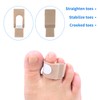 Molain 5 Pieces Finger Toe Wraps Toe Separator Fabric Finger