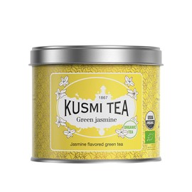 Kusmi Tea - Jasmine Green Tea - Organic Blend with Jasmine - Loose Leaf - Tin Box of 3.1 oz - Quantity for about 50 cups