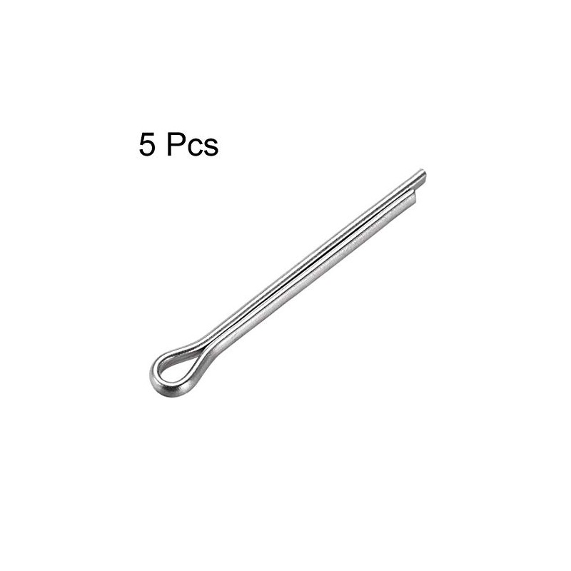 sourcing map Split Cotter Pin - 4mm x 40mm 304