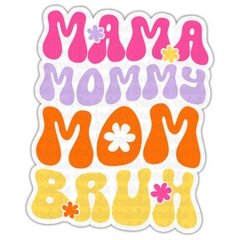 TODOLIA (3Pcs-3in) Mama Mommy Mom Bruh Sticker Pack, Funny Mama Decal for Mom Grandma Daughter Sister Bestie, Mother's Day Gift Decoration for Laptop Tablet Window Kitchen Garden Helmet Bumper
