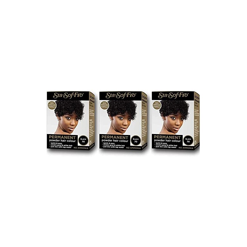Sta-Sof-Fro Permanent Hair Color Powder Covers Grey & White Hair