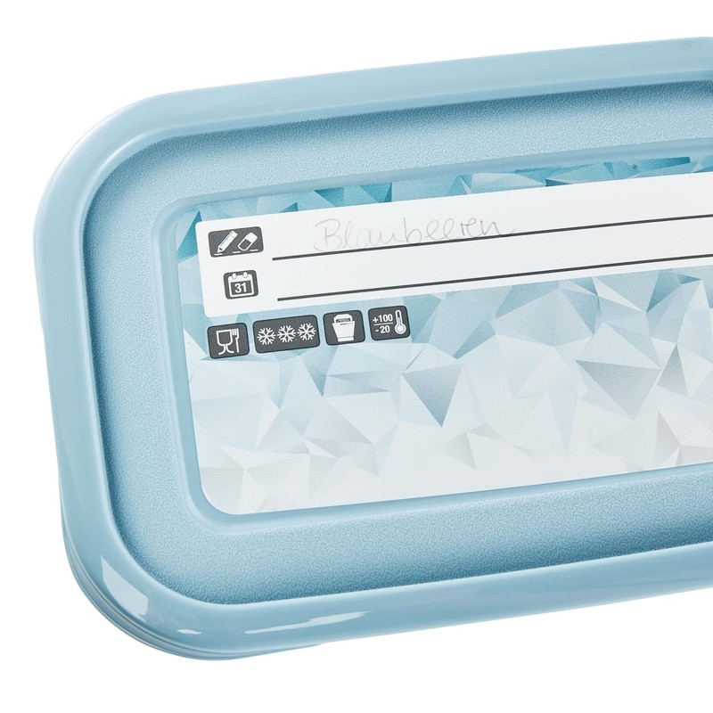 keeeper 3-Piece Freezer Storage Box Set With Erasable Write-On Lid,