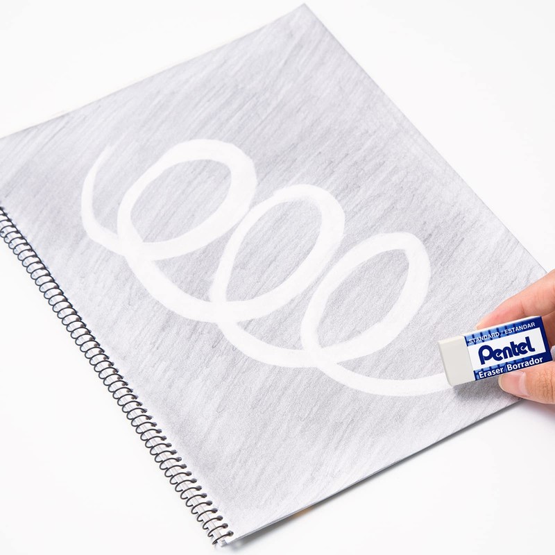 Pentel Hi-Polymer Borrador/Goma de Borrar, Mini, Blanco, Paquete de 5