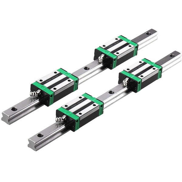 CNCYEAH Linear Guide Rail 2PCS HGR20 500mm Linear Slide Rail
