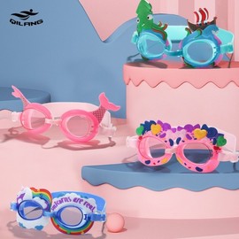 Kids' Captain America Swimming Goggles - Waterproof & Anti-fog Free Size / Octopus Pink 3ea