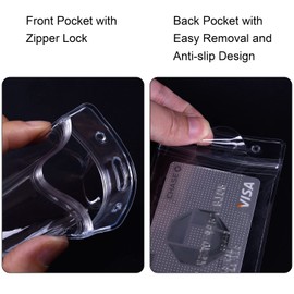 Wisdompro Cruise Lanyard with ID Card Holder, 2 Pack Neck Lanyard with Retractable Reel & Double Sided Clear ID Badge Holder for Ship Cards - Black (Vertical)