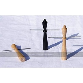 Masters Traditional Games Skittles Bar Billiards Set (2 Natural Wood, 1 Black)