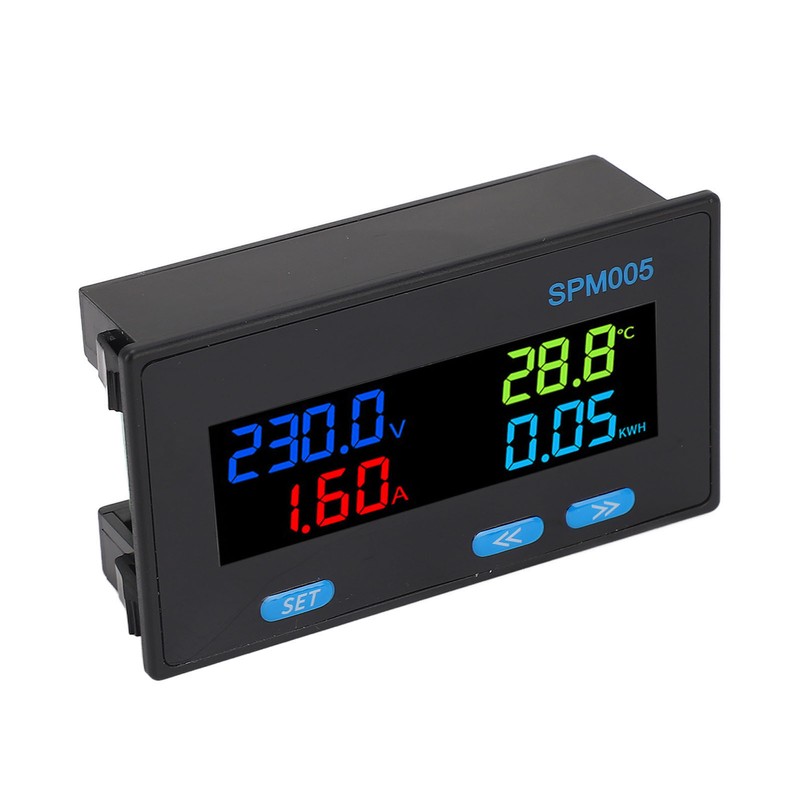 Digital Voltmeter Ammeter Panel 8 in 1 Multifunctional Power Meter