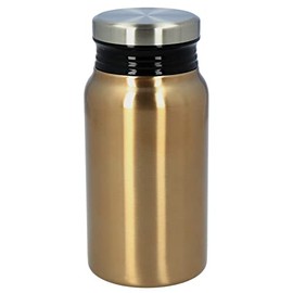 Maebata 51620 Luxe Water Bottle, Brown, 13.5 fl oz (400 ml), Vacuum Insulated, Double Wall Construction, Thermoplastic Bottle
