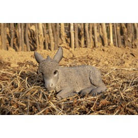 Hi-Line Gift Medium Donkey FOAL Lying Down, Brown