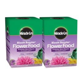 Miracle-Gro Water Soluble Bloom Booster Flower Food, for Use on All Annuals and Perennials, 1.5 lbs., 2-Pack