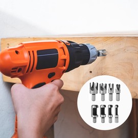 8-Piece Wood Plug Cutter Set Round Shank Carbon Steel Claw Conical Drill Bit Set Claw Cork Drill Hole Saw Tool Tenon Drill Cutter for Woodworking Door Window Cabin (6/10/13/16 mm)