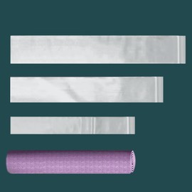 TC.ES 4x18 Inch (50-Pack) Long Plastic Zip Lock Seal Poster Bags, 6 Mil Clear Narrow Sleeves Reclosable Blueprint Bags Waterproof Tube Storage Bag