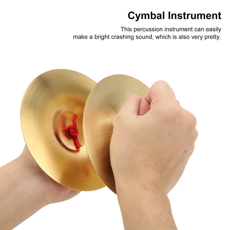 Crash Cymbal Brass Percussion Instrument Pair Teaching Tool Toy for