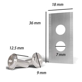 Lawnmower Blades, 30 Pieces, Durable Robots, Screws Included, for Worx Landroid, Landxcape and Einhell Robotic Lawnmower Blades, Silver Replacement Blades