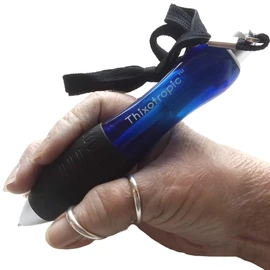 Thixotropic Super Big Fat Pen for Arthritis (5 pack) Black Ink, Blue Body + 5 Ink Refills