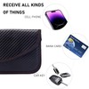 2 Car Key Bags with 2 Black Keychains, Id Card
