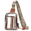 TINYAT Clear Sling Bag - Transparent Crossbody PVC See Through
