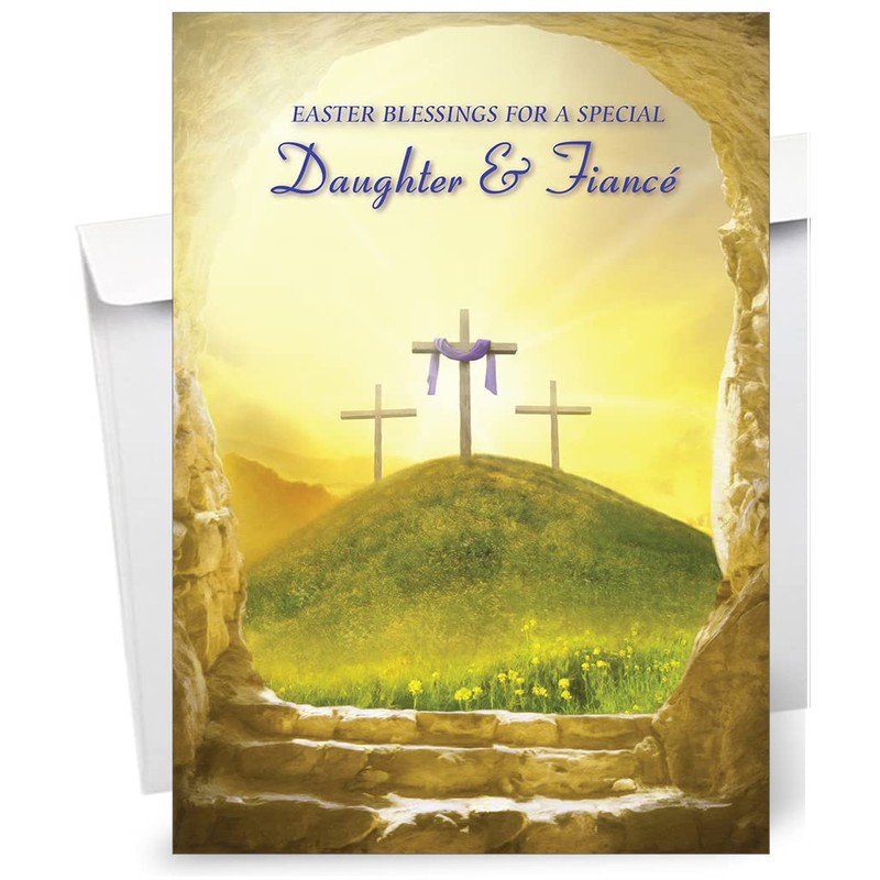 Daughter & Fiancé Religious Easter Card - Christian Easter Card