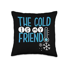 The Cold Is My Friend Ice Bath Trend Cold Hydrotherapy Funny Throw Pillow