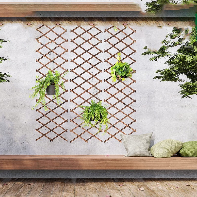 Expandable Plant Climbing Lattices Extensible Pine Fence Plant Support for