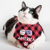4th of July Dog Bandanas,2Pcs American Flag Dog Bandanas,Washable Triangle