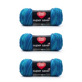 Red Heart Super Saver Macaw, 3 Pack of 5oz/142g-Acrylic-#4 Medium-236 Yards, Knitting/Crochet
