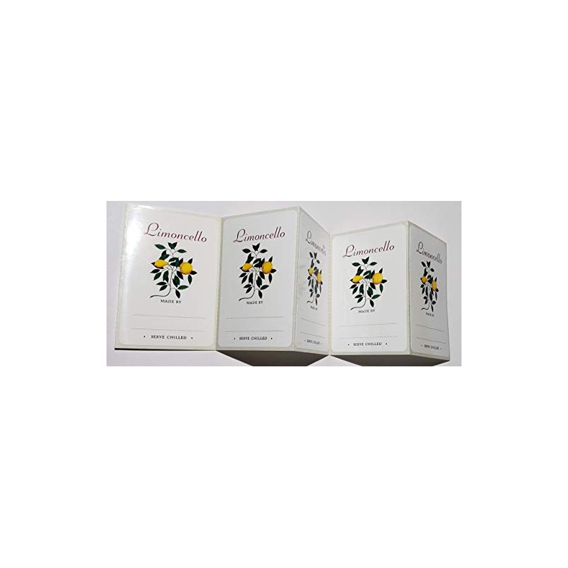 Limoncello Labels - Tutor Design. 3" x 2" - 12