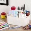 Multiuse Caddy Organizer with Handle - Stackable Plastic Tote Bin