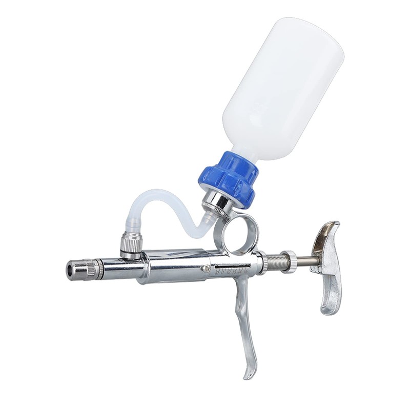 Adjustable Continuous Injection Syringe - Stainless Steel/Plastic Animal Syringe -