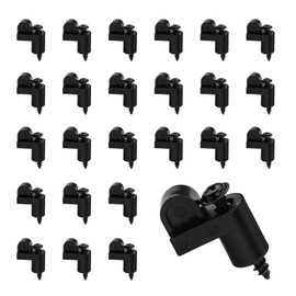25pcs 3/8in Nylon Window Screen Clips with Screws, Durable Secure Fasteners for Offset Storm Windows, Storm Panels, and Window Screen Clamp Holder Hardware (Black)