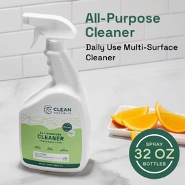 Clean Republic All-Purpose Cleaner, Daily Use Cleaning Spray for Kitchens, Bathrooms, and More, 32 Fluid Ounce Bottle, 4-Pack