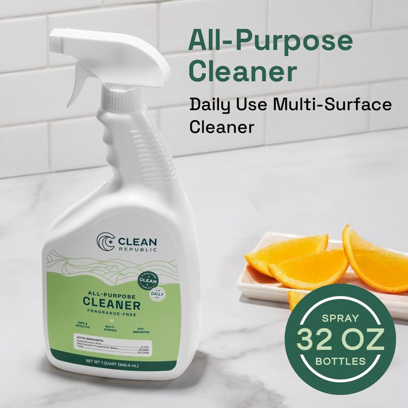 Clean Republic All-Purpose Cleaner, Daily Use Cleaning Spray for Kitchens,