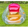 Swimways Dry Float Socializer Pool Float Translucent Inflatable Recliner Chair