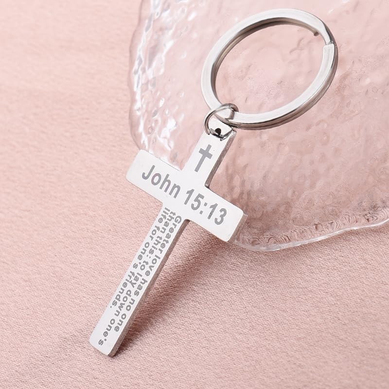 YALLNASL Religious Christian Keychain for Car Keys, Men Women Pastor