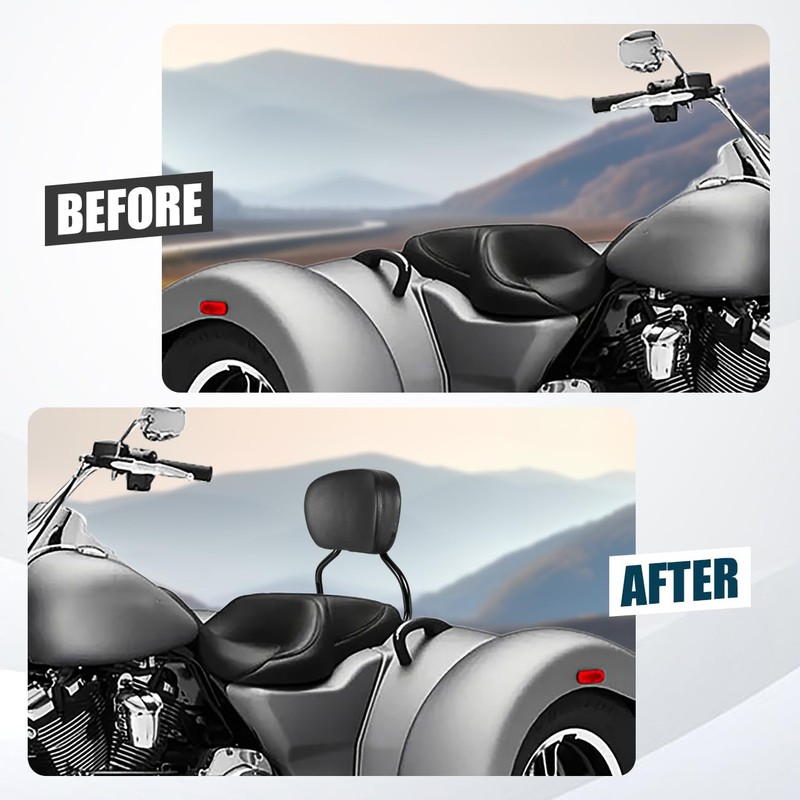 DSISIMO Motorcycle Passenger Backrest Sissy Bar Compatible with for Harley