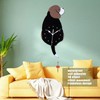 Wall Clock Self Adhesive Waterproof 3D Effect Silent Movement Dog