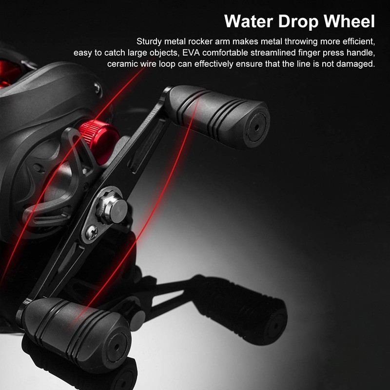 7.2:1 High Speed Baitcasting Reel Lightweight 18+1BB Magnetic Brake Fishing