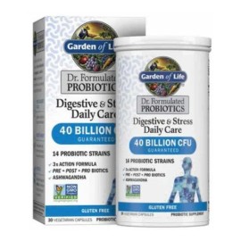 Garden Of Life Probióticos Cuidado Diario Digestivo Y Stress Sabor Sin Sabor