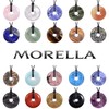 Morella Ladies' Necklace 80 cm with Doughnut Gemstone Pendant in