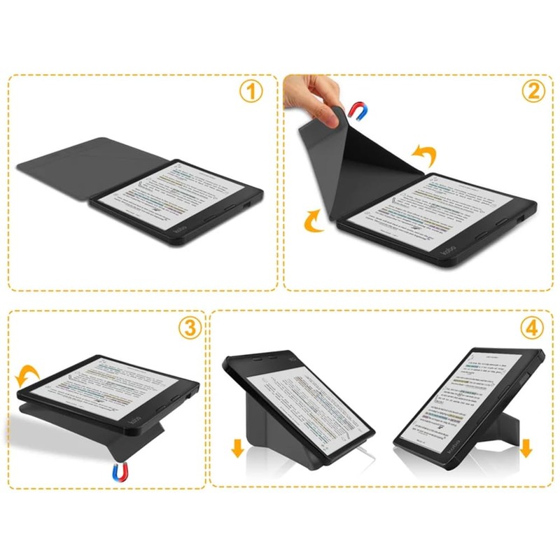 Case for Kobo Libra Colour,Electro-weideworld Full Protection Folding Stand Slim