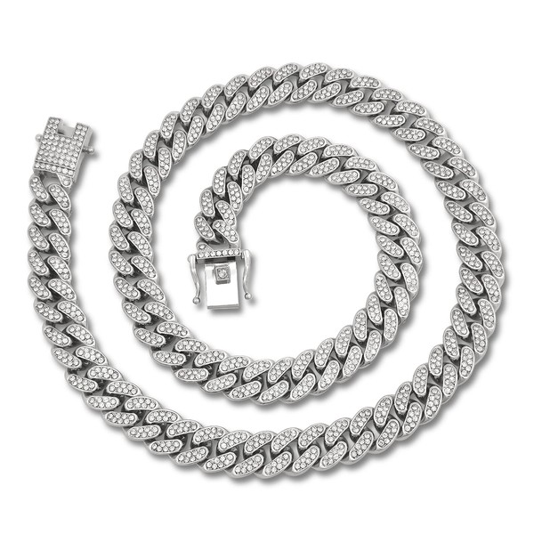 Cuban Link Chain ,ICEDATA Hip Hop Link 13MM Width AAA+