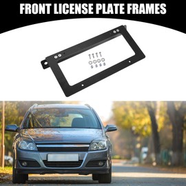 X AUTOHAUX License Plate Frames - Car Front License Plate Mounting Bracket Holder - for Ford Bronco 2021 2022 Aluminum Alloy Black - 1 Set