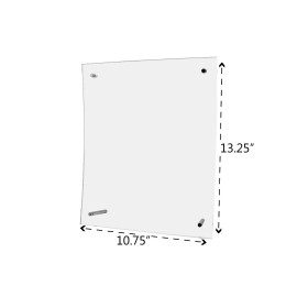 Marketing Holders  Sign Holder Picture Frame Curved 8.5"W X 11"H Counter Top Clear Acrylic
