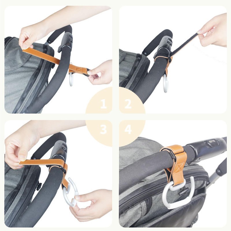 JnTech Baby Stroller Hook, Multi Hook, Buggy Hook, Velcro, 33.1