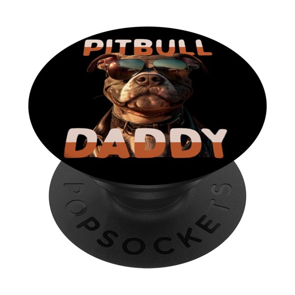 Pitbull Daddy Papa Vatertag American Pit Bull Terrier Dad PopSockets
